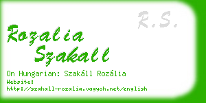 rozalia szakall business card