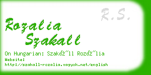 rozalia szakall business card